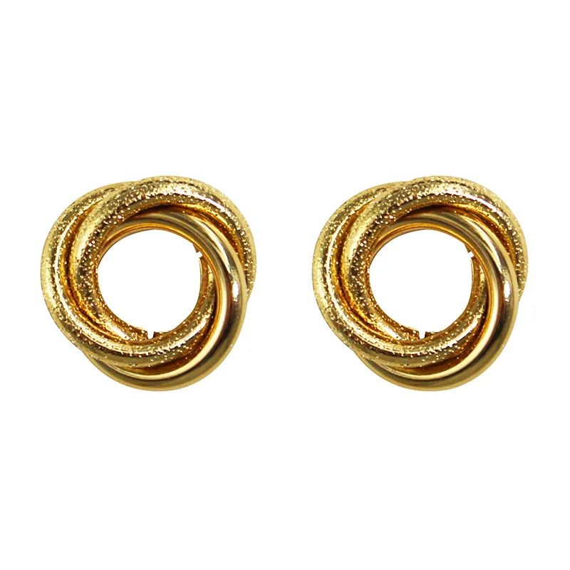 ES2201 Gold Винтажные металлические золотые серебряные серьги-гвоздики для женщин, трендовые Роскошные вечерние серьги в стиле панк, модные ювелирные изделия - Окраска металла: ES2201 Gold