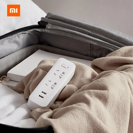 2 Sockets and 2 USB Xiaomi Mijia Мощность полосы конвертер Портативный Подключите зарядное устройство адаптер для Офис 5V 2.1A 2 розетки с 2 портами(стандарт быстрой зарядки H20 - Цвет: 2 Sockets and 2 USB