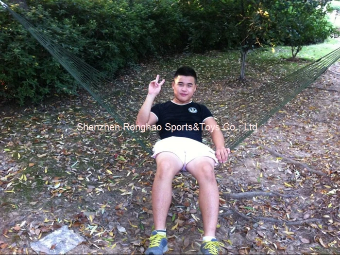 Высокое качество нейлоновая сетка гамак висячая Спящая кровать качели открытый