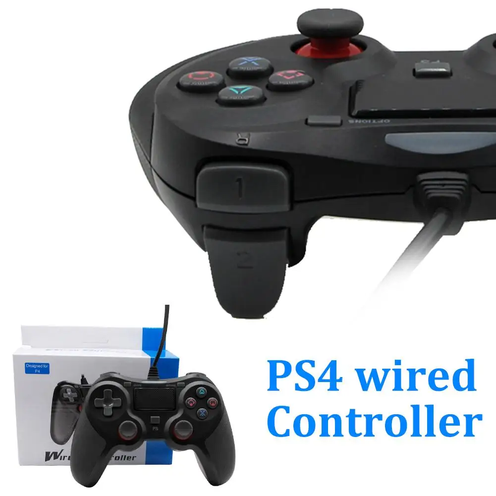 PS4 проводной контроллер USB геймпад с двойной вибрацией джойстик игра подарок