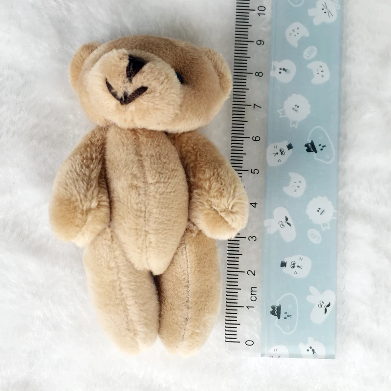 2PCS/LOTMini Teddy Bear Stuffed Plush Toys 8cm Small LIGHT BROWN pelucia Pendant Kids Birthday GiftRZX009 | Игрушки и хобби
