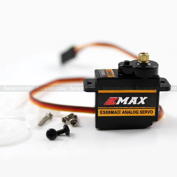 10 шт. EMAX ES08MA II 12г / 2.0кг Мини металлическое шестереночное серво для RC вертолета автомобиля FPV фиксированного крыла самолета аксессуары на.