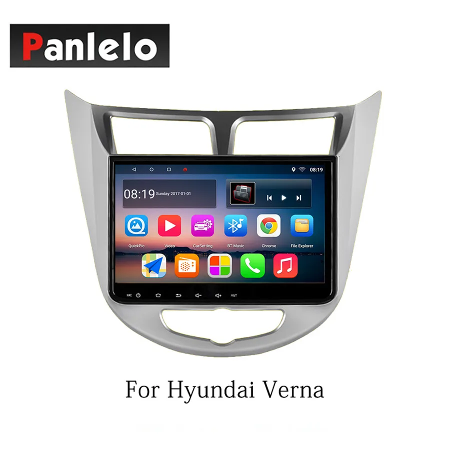 Verna Panlelo Android 7,1 навигация для hyundai Avante IX25 IX45 Verna Tucson Mistra Elantra стерео зеркало Llink сенсорный экран - Цвет: Verna