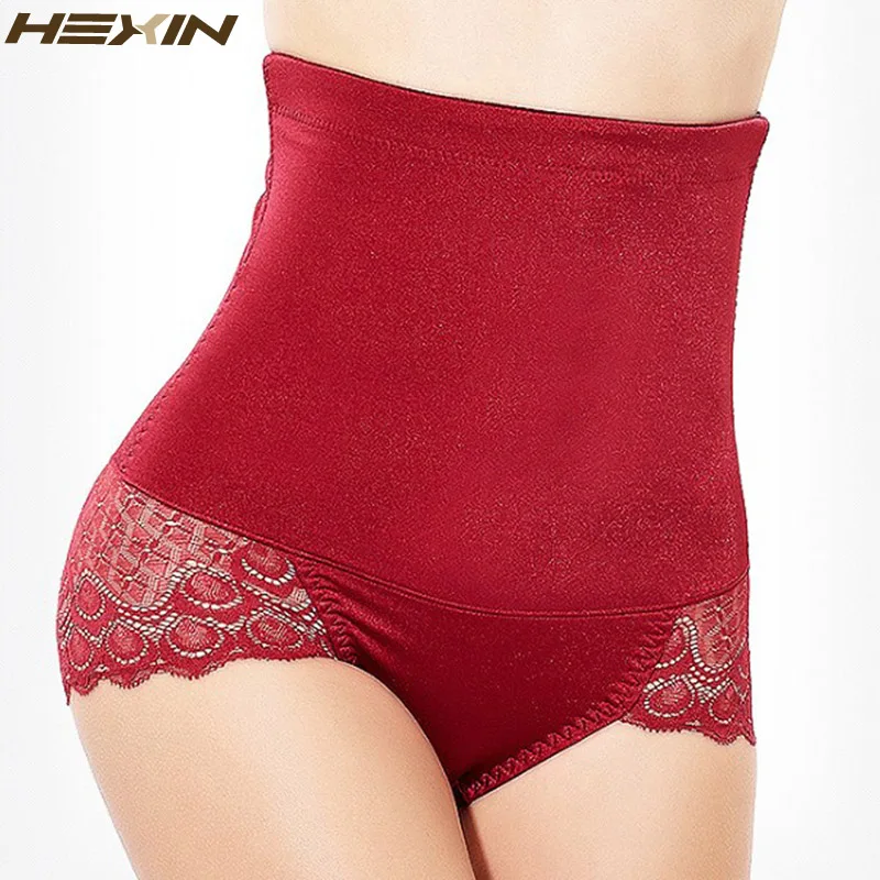 Red HEXIN, женское нижнее белье для похудения с высокой талией, сексуальные трусики, утягивающие штаны с контролем живота - Цвет: Red