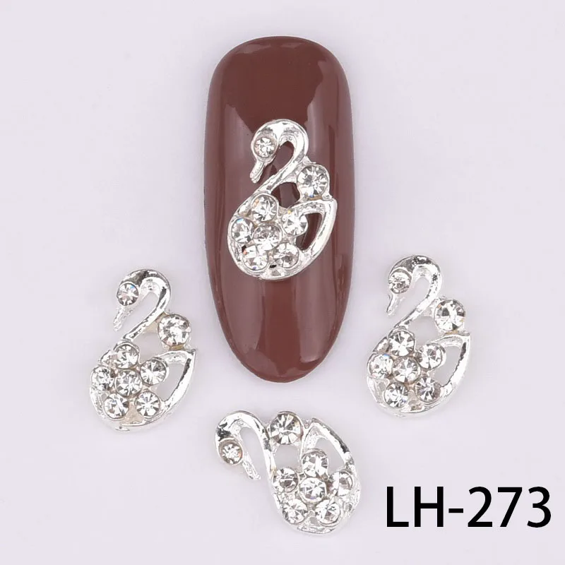 LH-273 10 шт. 3d-украшения для ногтей DIY блестящие стразы животные собака голова пчела паук сова украшение для ногтей в виде бабочки аксессуары LH262-273 - Цвет: LH-273