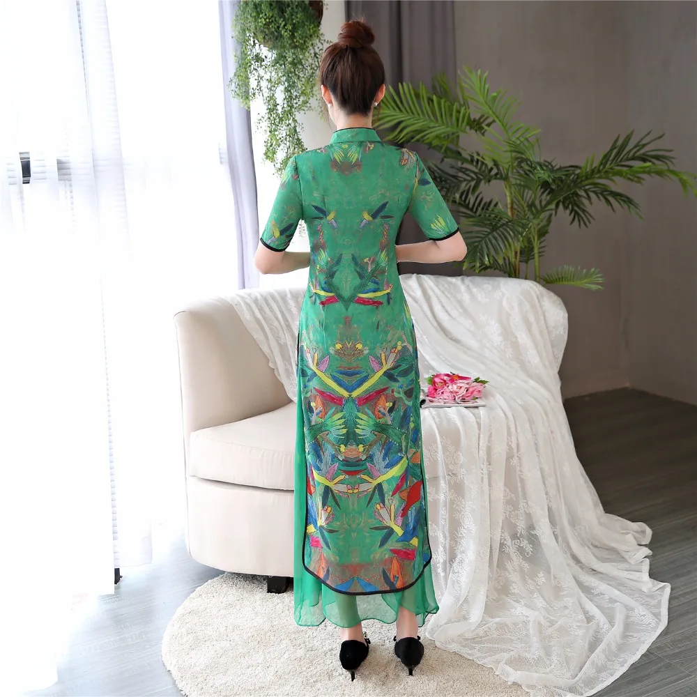 Женское платье Чонсам Aodai белое вьетнамское чонсам весна 2019|vietnam dress|ao dai vietnamao dresses