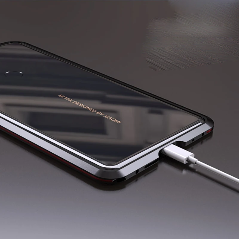 Ударопрочный чехол LUPHIE для Xiaomi Mi Mix 2S два цвета Алюминиевый металлический бампер |