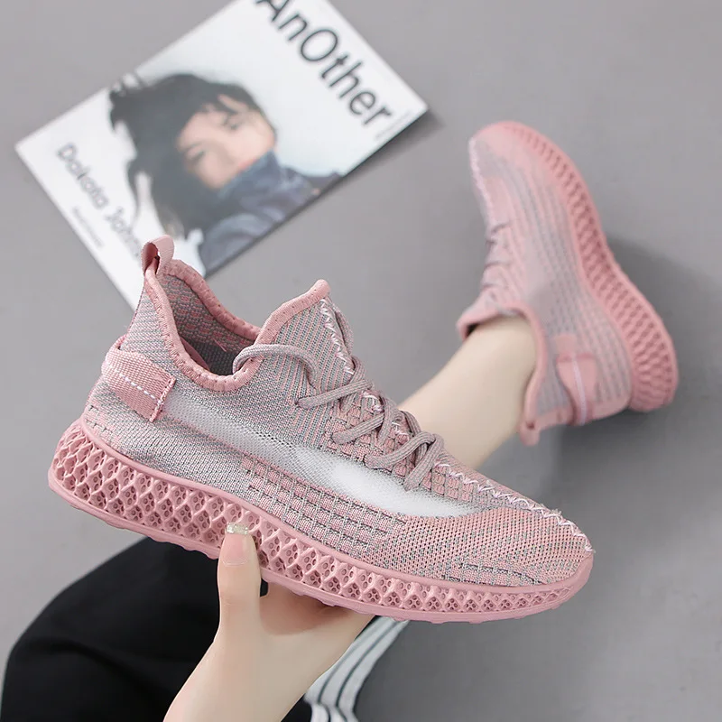 Кроссовки дышащие Светоотражающие на плоской подошве|Обувь без каблука| |