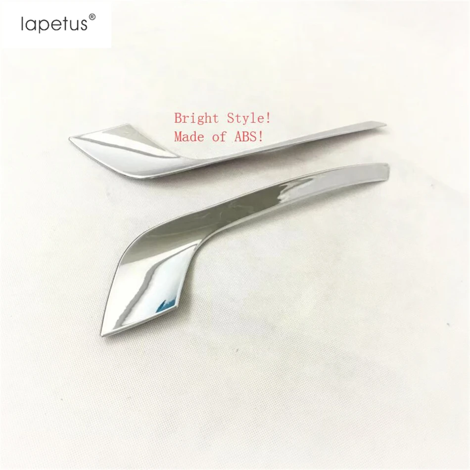 

Lapetus Accessories Fit For Jeep Compass 2017 - 2020 Rear Tail Tailgate Fog Lights Lamp Eyelid Eyebrow Molding Cover Kit Trim