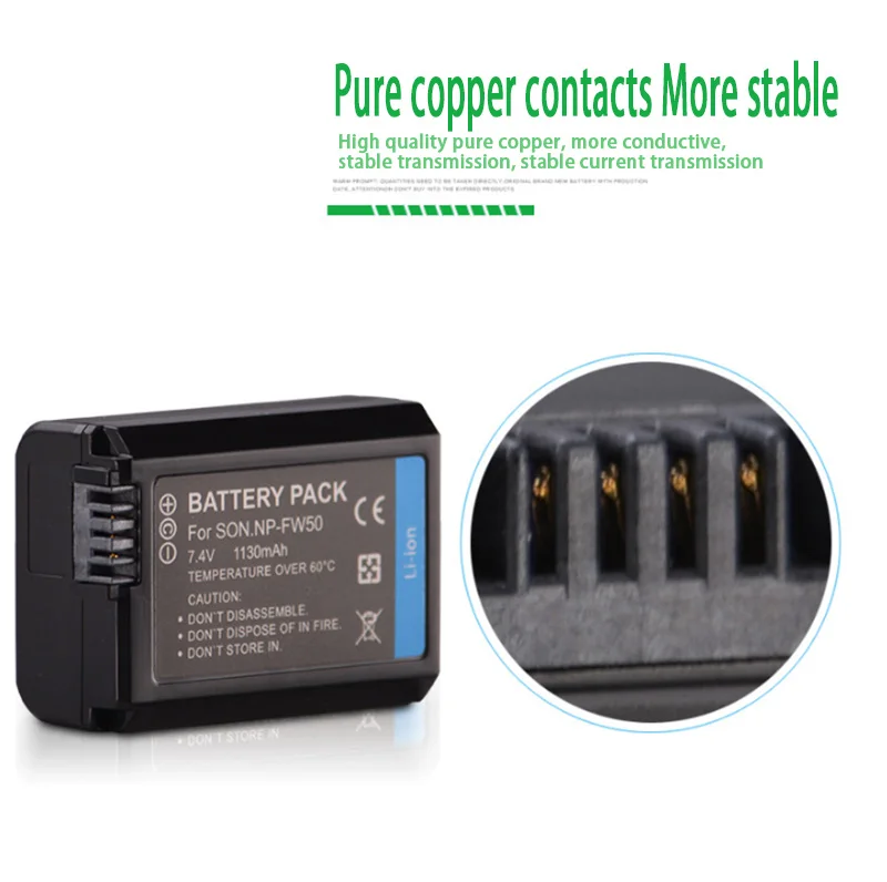 1130mAh NP FW50 fw50 батарея для камеры lcd USB зарядное устройство+ для sony NP-FW50 Alpha a6500 a6300 a6000 a5000 a3000 NEX-3 a7R