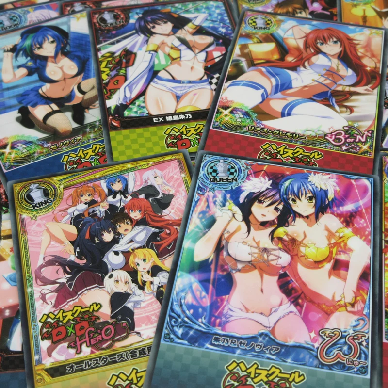 32 шт старшеклассница DxD персонажи Аниме Бумажные карты Rias Gremory Akeno Xenovia Rossweisse SSR UR BorN сексуальные аниме шахматы Девушка карты