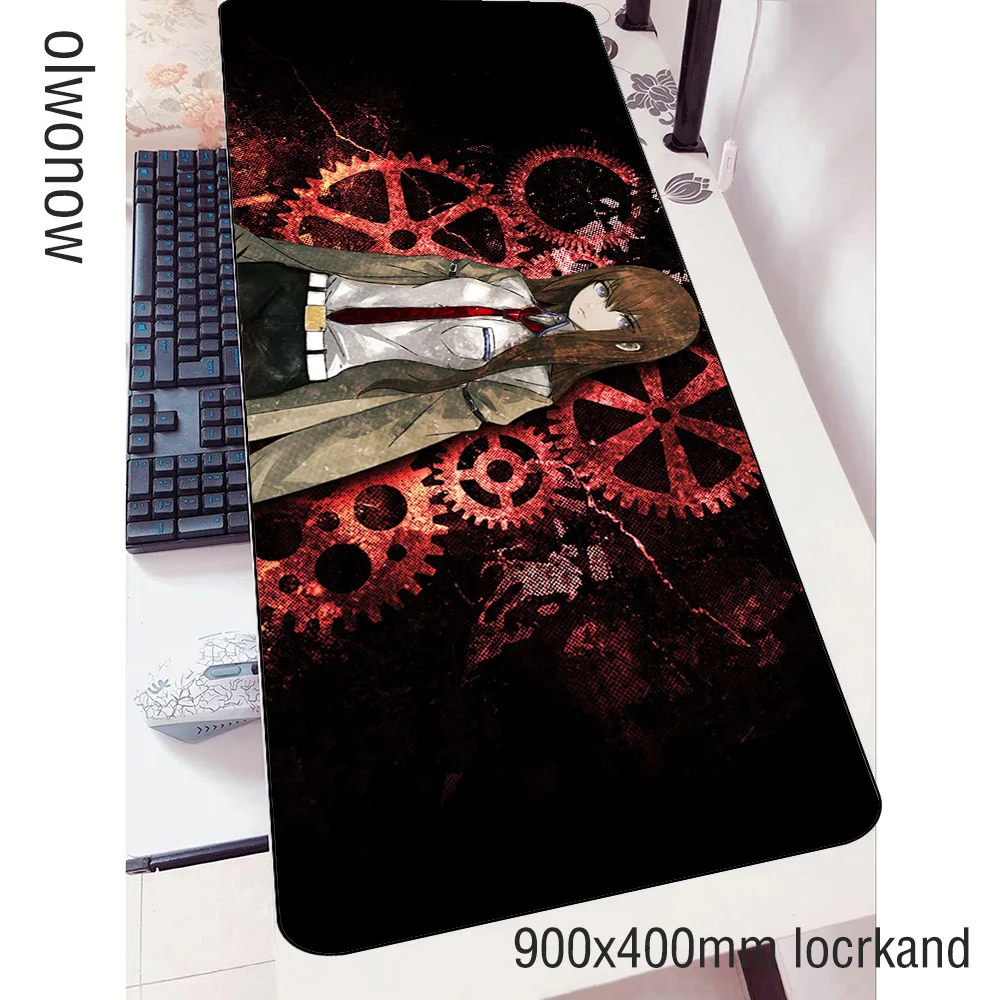 Коврик для мыши steins gate геймер рождественские подарки 90x40 см коврик notbook игровой