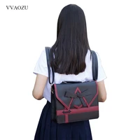japanese women ladies girls preppy style handbag lolita bowknot shoulder bag jk uniform messenger bag 3 way daypack school bag
