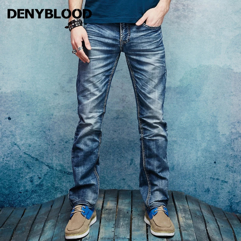Джинсы мужские Стрейчевые с эффектом потертости 158035|mens stretch|distressed jeanswashing pants |