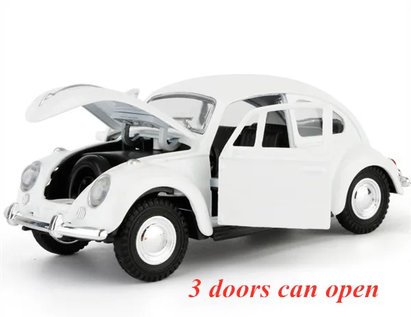3 doors white Классический автомобиль из 1:36 сплава с жуком Volkswagen Vw литой металлический игрушечный автомобиль из сплава, оттягивающийся автомобиль в подарок для детей - Цвет: 3 doors white
