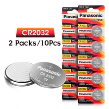 PANASONIC 10 шт. cr2032 DL2032 ECR2032 5004LC KCR2032 BR2032 3v кнопочные батарейки для часов, игрушечных автомобилей