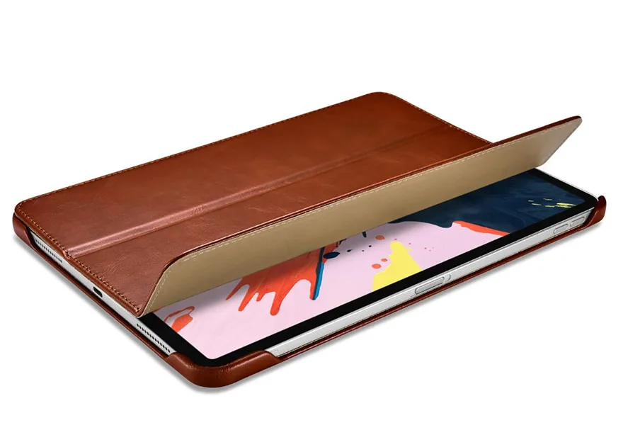 ICarer для iPad Pro 11 дюймов Винтаж серия натуральная кожа чехол для iPad Pro 12,9 дюйма Смарт Настоящее кожаный чехол