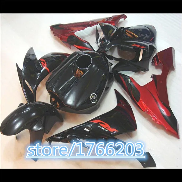 

YZF1000 04 06 для YZFR1 2004 2005 2006 красный черный 04 05 06 R1 05 YZF R1 04 06 YZF1000 04-06 ABS комплект обтекателей BBF