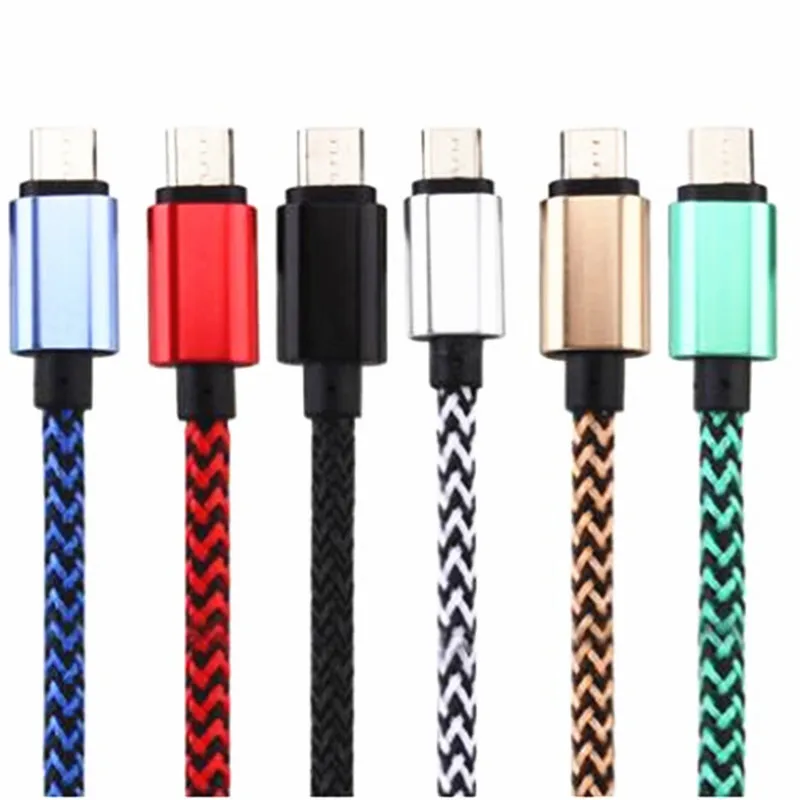 Micro USB кабель 2A 1 м быстрой зарядки нейлон синхронизация данных мобильного