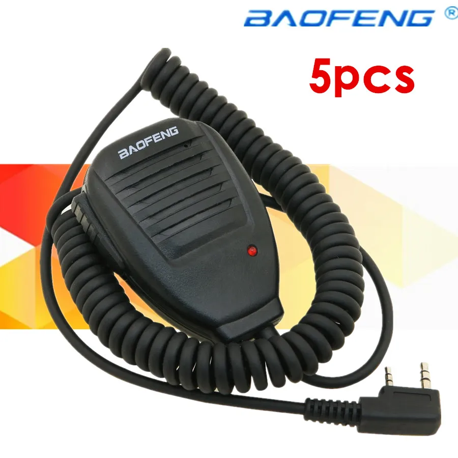 5pcs Promotion Portable Radio Speaker Microphone PTT Baofeng Mic For Vhf Uhf Dual Band Mobile UV5R UV3R BF-888S gt-3 Parts | Мобильные