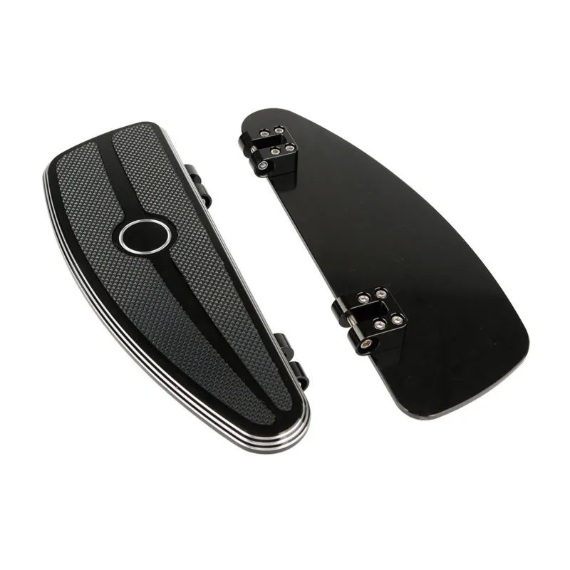 

Motorcycle Black Half-Shield Burst Rider Footboard For Harley Touring Electra Glide Road Glide 86-20 FLD 12-16 Fatboy