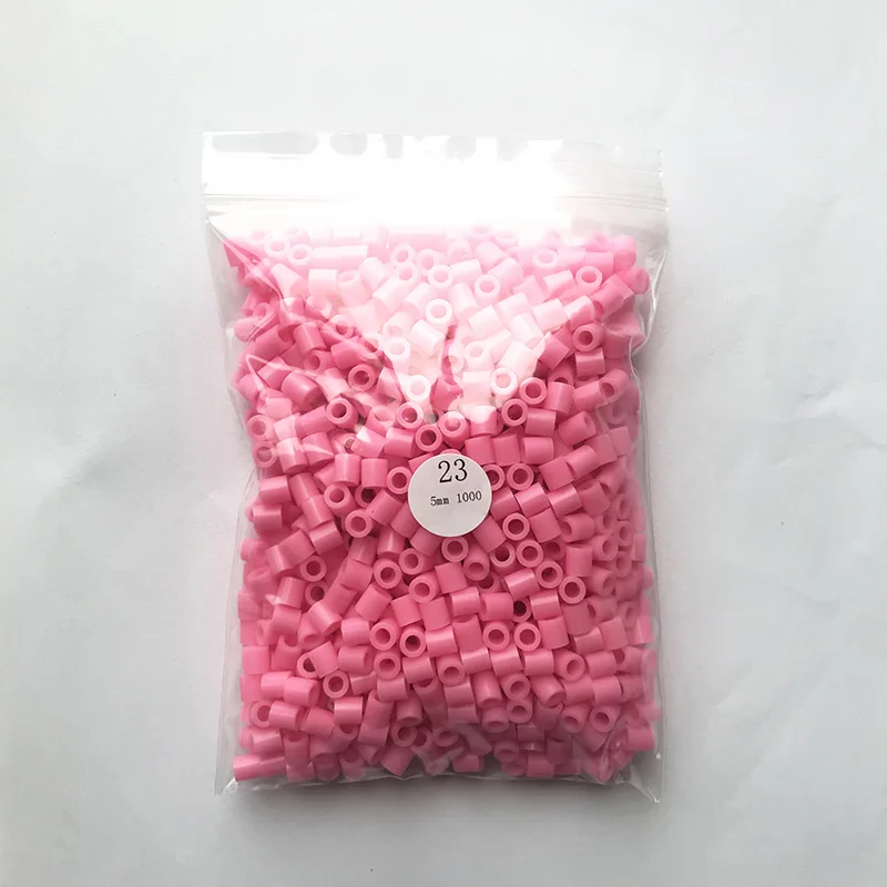 Pink Color 23 1000 Beads/Bag 5mm Perler Artkal Beads 37 Colors Available Material Bag DIY Cartoon Making Tube Colorful Beads Educational Toys - Цвет: Pink Color 23