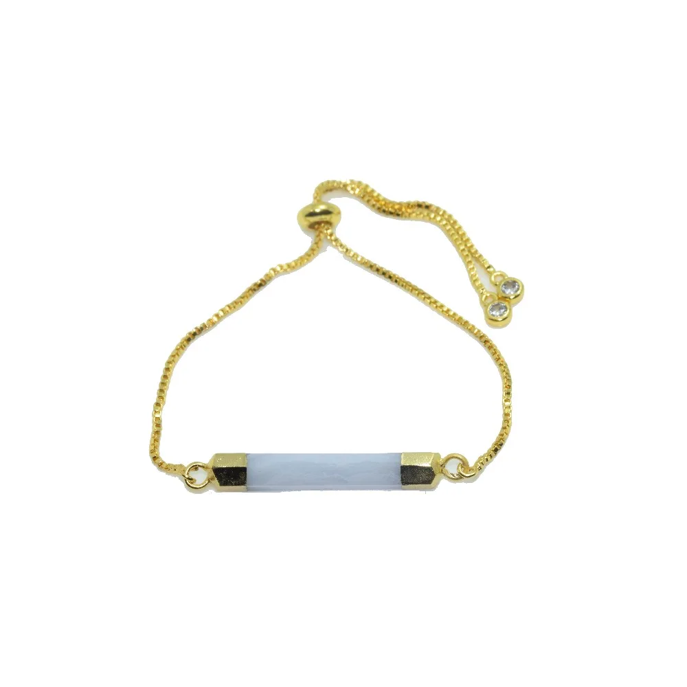 

Женский длинный синий браслет-цепочка с 2 петлями