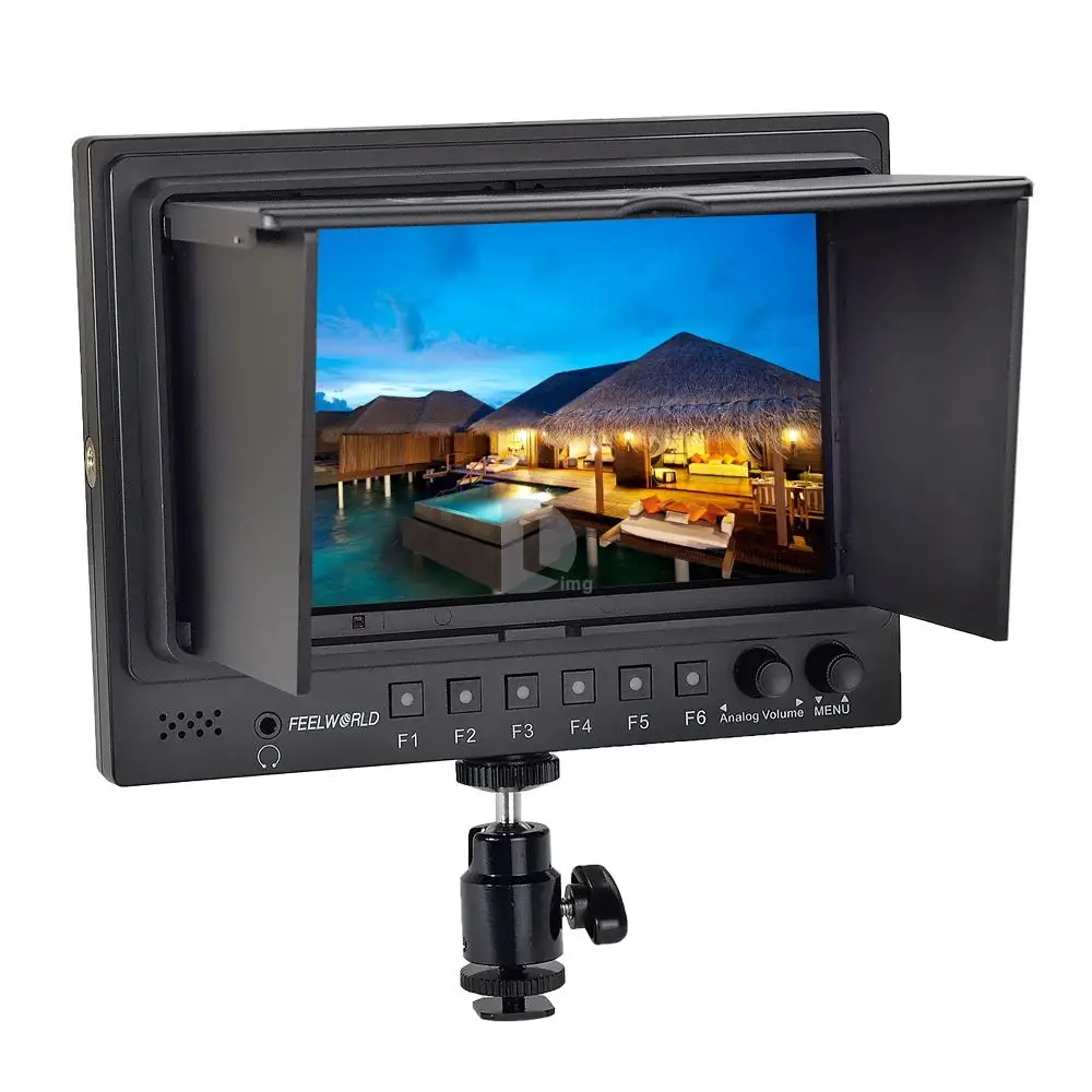 Новый FEELWORLD 7 дюймов ips 1024x600 ЖК дисплей поле Камера монитор Видоискатель HD HDMI SDI