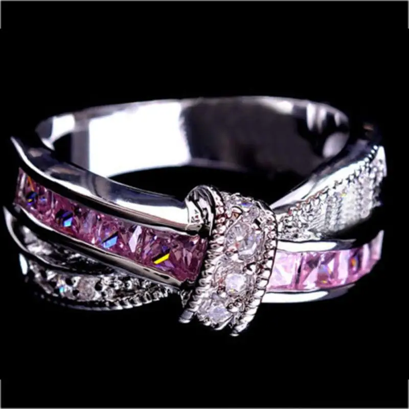 Женское кольцо с кристаллами модное жемчужное для свадьбы или помолвки