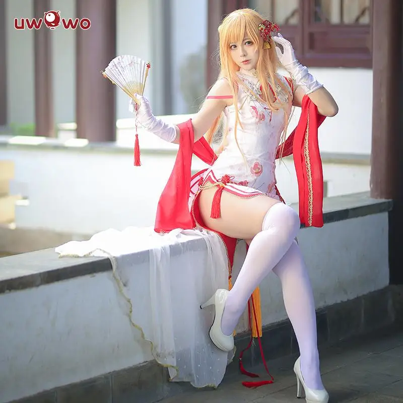 UWOWO игры обувь для вечеринки в Стиле косплей Sword Art Online костюм Asuna косплея
