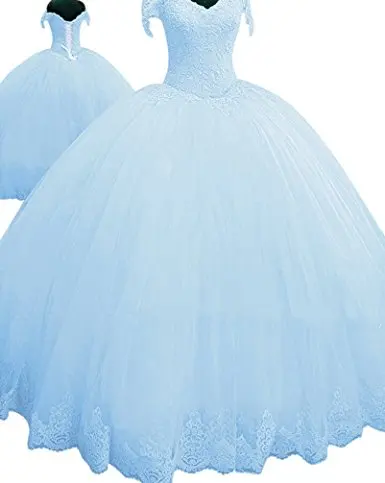 ANGELSBRIDEP бальное платье Бальные платья очаровательные Аппликации корсет полная длина женские сладкие 16 дебютантные платья Горячая Распродажа - Цвет: Sky Blue