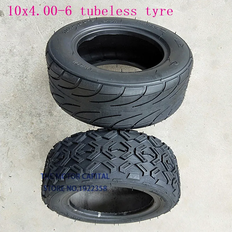 Бескамерная вакуумная шина 10 х4 00 6 подходит для Harley Electric Citycoco Scooter Go karts ATV Quad bike OFF