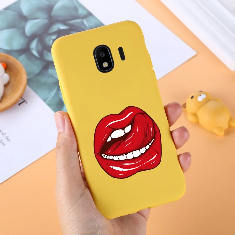 Для samsung Galaxy J4 чехол Мягкая силиконовая задняя крышка для samsung J4 J400F J400 сумки защитный чехол s Желтый J4 Plus