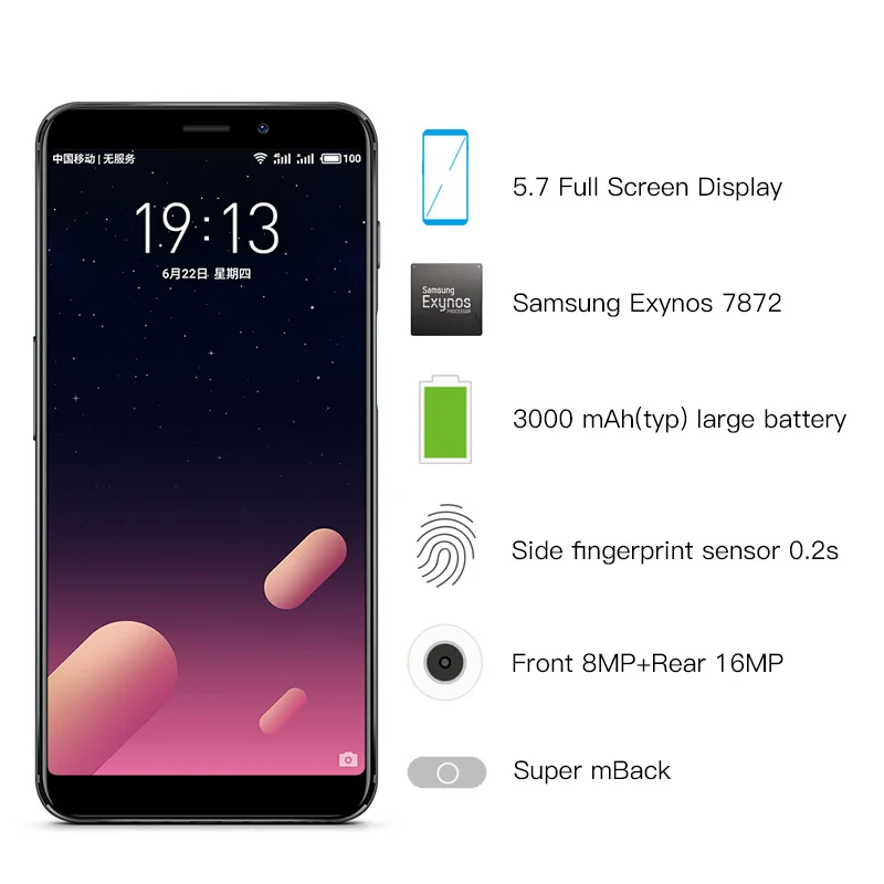 Оригинал Meizu M6S Exynos 7872 3 ГБ Оперативная память 64 Встроенная гекса Core 4 г LTE сотовом
