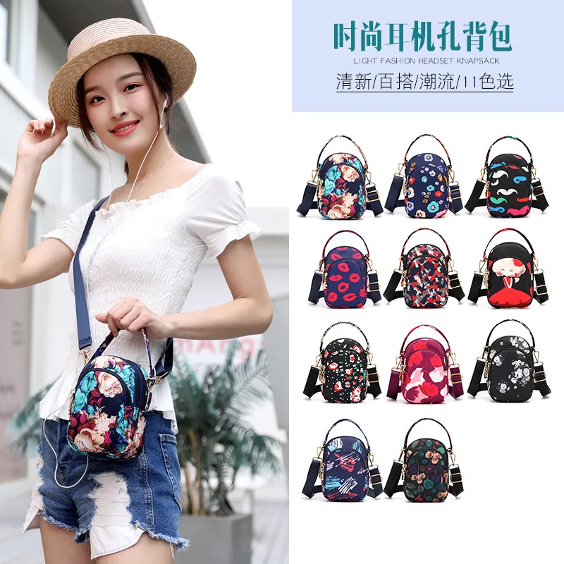 Сумки через плечо для женщин маленькая сумка нейлоновая на Женская трехслойная