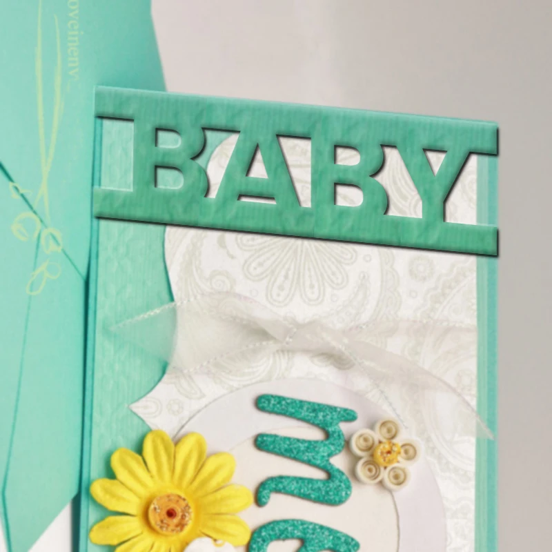 Трафаретный вырубной штамп буквы baby металлические пресс-формы для плетения