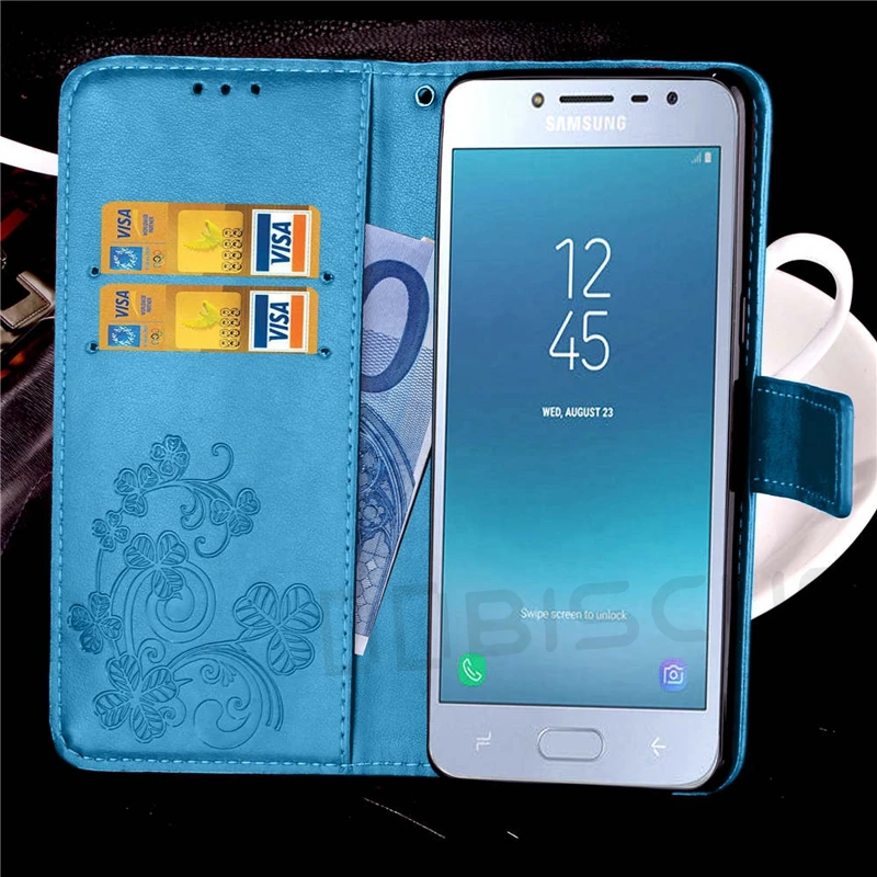 Для Samsung Galaxy J4 2018 J 4 Plus SM J415F/DS J400F/DS роскошный флип кошелек ретро кожаный чехол для