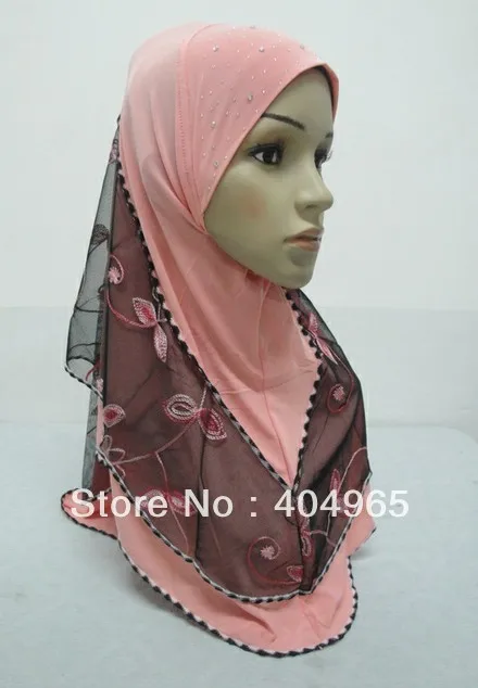 H646 новейшие дизайнерские хиджаб с вышивкой 2 слоя чистая быстрая доставка|hijab