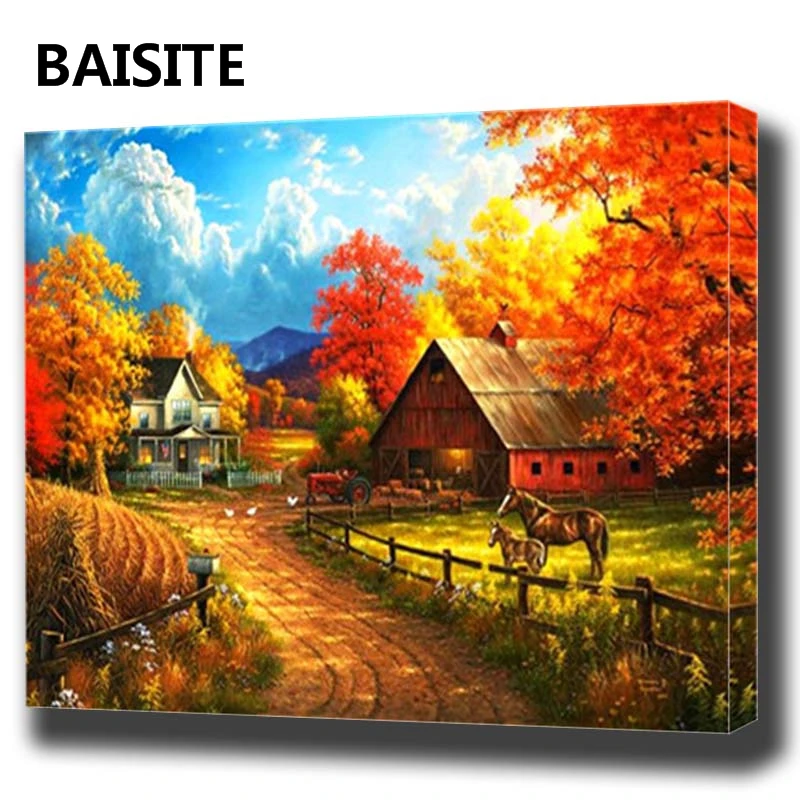 BAISITE DIY картина маслом в рамке по номерам животные картины холст для гостиной