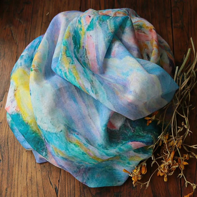 Высококачественная хлопковая Лоскутная Ткань с масляной росписью Новая летняя