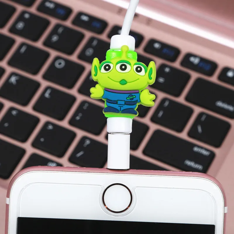 FFFAS мультфильм кабель протектор организовать Зарядное устройство USB устройство для сматывания кабеля для Apple IPhone 4 5 5S 6 6s 7 8 X Plus кабель защиты украшения - Цвет: Model H