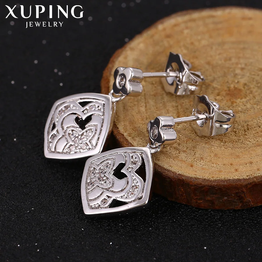 Xuping модные узорные полые серьги в форме цветка ювелирные изделия для женщин