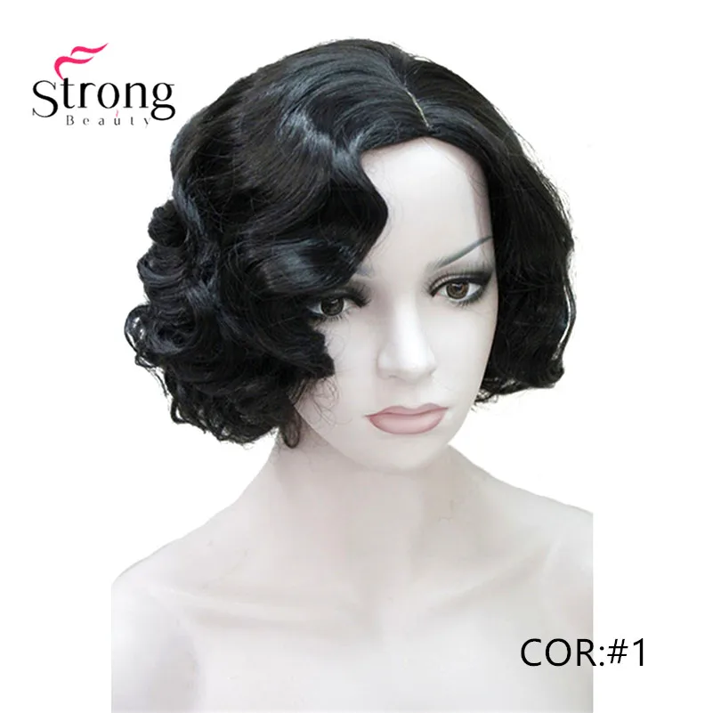 StrongBeauty волнистый парик из синтетических волос с коротким кожным верхом