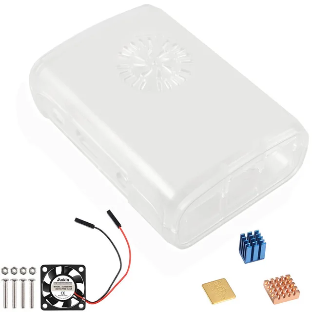 Для Raspberry Pi 3 чехол ABS корпус Raspberry pi 2 Корпус из Raspberry Pi основа+ вентилятор охлаждения - Цвет: as  picture