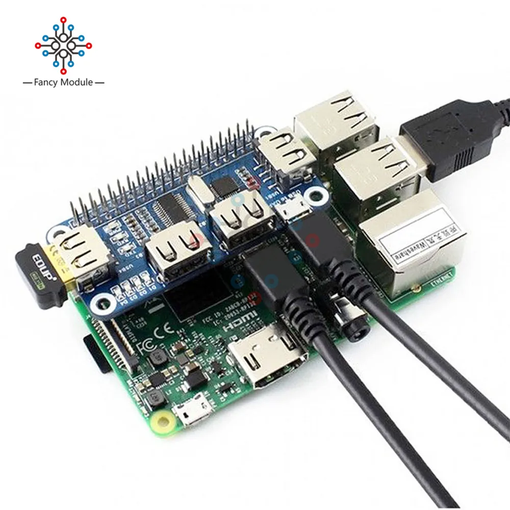 Pi 4 Порты и разъёмы usb хаб шляпа RPi концентратор Плата расширения USB к UART серийный