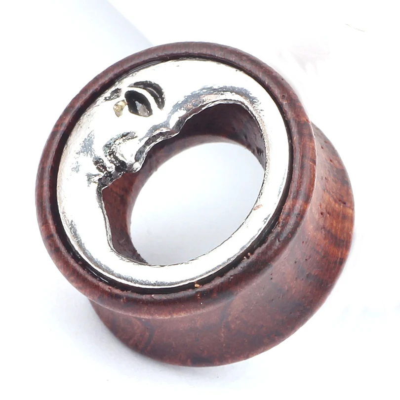 2 шт/1 пара модные деревянные полые лунные затычки для ушей измерительные приборы