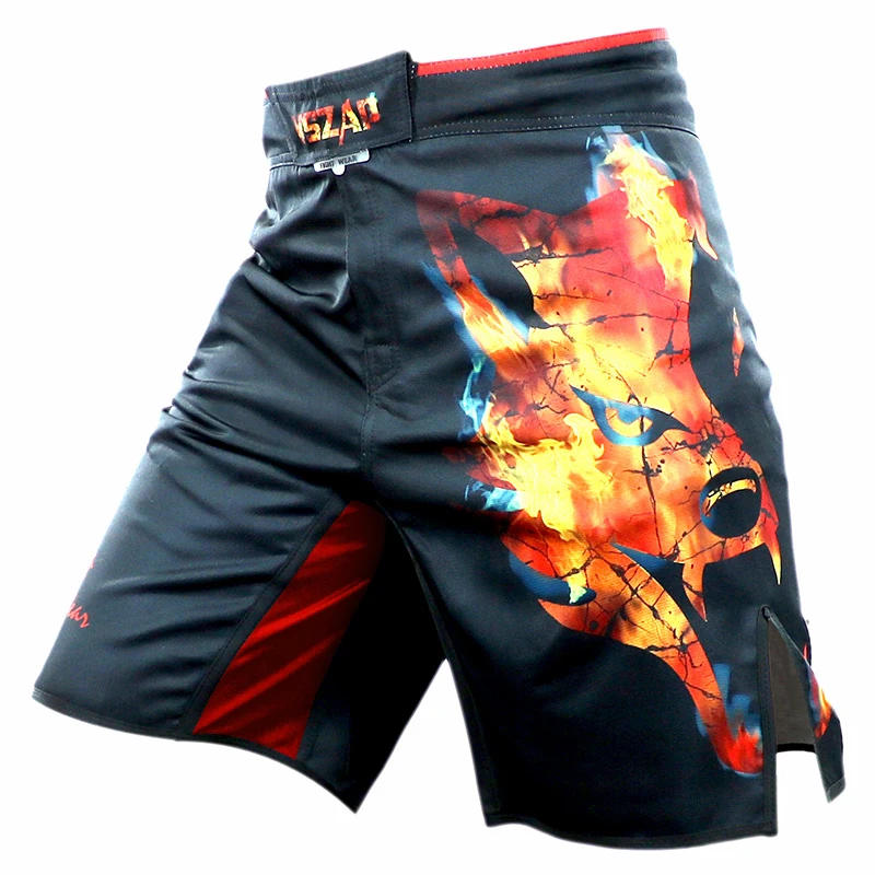 Летние шорты повседневные тренировочные с логотипом fire wolf уличный стиль|boxing