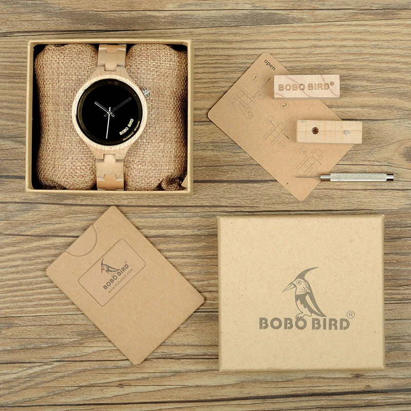 Relogio feminino 2 цвета BOBO BIRD деревянные женские часы Роскошные специальные деревянные наручные часы ручной работы для женщин Подарки C-P16