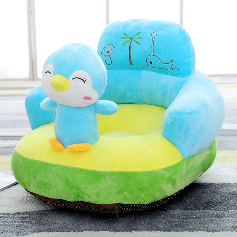 penguin 1 шт. Kawaii плюшевая Единорог подушка для детского сиденья мягкая Свинья Мягкие животные сиденье для обучения ребенка сиденье Красочные Безопасные сиденья - Цвет: penguin
