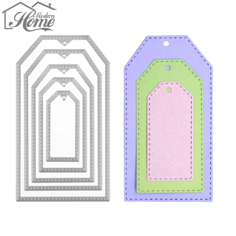 5 шт. квадратные рамы металлические режущие трафареты для декора рукоделия